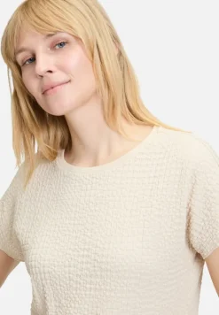 Betty Barclay Shirts*Strukturshirt mit U-Boot-Ausschnitt beige