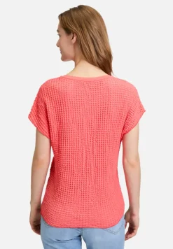 Betty Barclay Shirts*Strukturshirt mit U-Boot-Ausschnitt Hot Coral