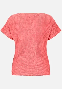 Betty Barclay Shirts*Strukturshirt mit U-Boot-Ausschnitt Hot Coral