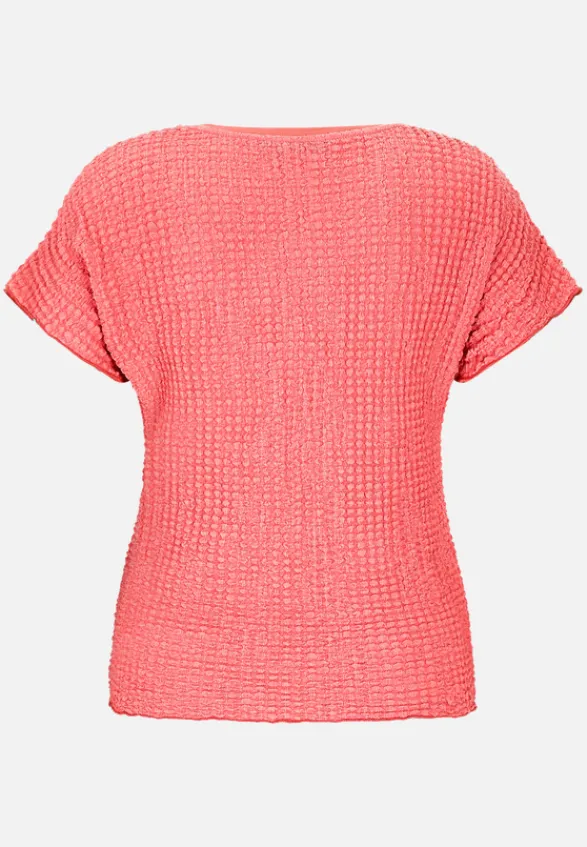 Betty Barclay Shirts*Strukturshirt mit U-Boot-Ausschnitt Hot Coral