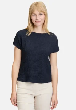 Betty Barclay Shirts*Strukturshirt mit U-Boot-Ausschnitt dunkelblau