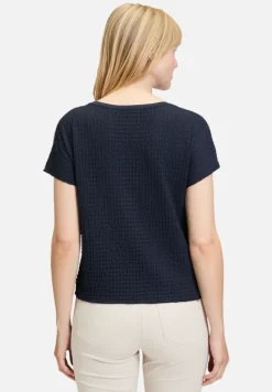 Betty Barclay Shirts*Strukturshirt mit U-Boot-Ausschnitt dunkelblau