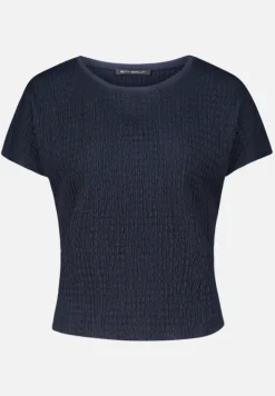 Betty Barclay Shirts*Strukturshirt mit U-Boot-Ausschnitt dunkelblau