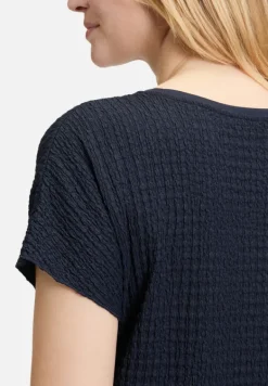 Betty Barclay Shirts*Strukturshirt mit U-Boot-Ausschnitt dunkelblau