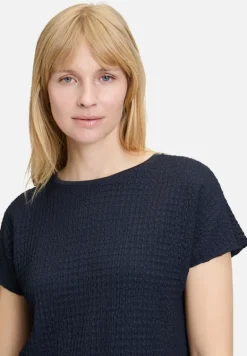 Betty Barclay Shirts*Strukturshirt mit U-Boot-Ausschnitt dunkelblau
