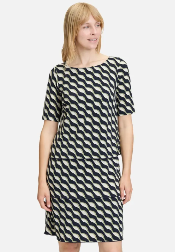 Betty Barclay Festliche Mode|Kleider*Stufenkleid kurzarm Dark Blue/Green
