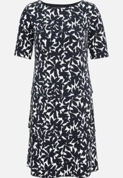 Betty Barclay Kleider*Stufenkleid kurzarm Dunkelblau/Weiß