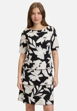 Betty Barclay Kleider*Stufenkleid kurzarm Schwarz/Beige