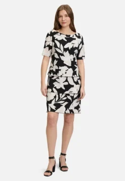 Betty Barclay Kleider*Stufenkleid kurzarm Schwarz/Beige