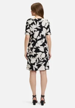 Betty Barclay Kleider*Stufenkleid kurzarm Schwarz/Beige