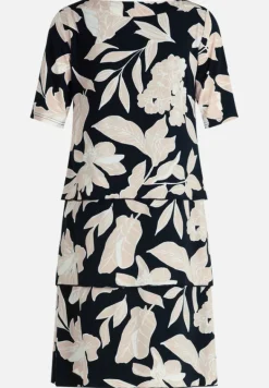 Betty Barclay Kleider*Stufenkleid kurzarm Schwarz/Beige
