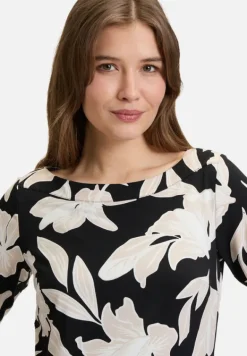 Betty Barclay Kleider*Stufenkleid kurzarm Schwarz/Beige