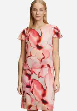Betty Barclay Festliche Mode|Kleider*Stufenkleid kurzarm Cream/Rosé