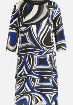 Betty Barclay Kleider*Stufenkleid mit 3/4 Arm Schwarz/Blau