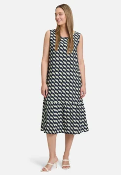 Betty Barclay Kleider*Stufenkleid weiter Ausschnitt Dark Blue/Green
