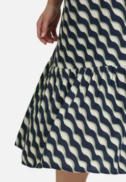 Betty Barclay Kleider*Stufenkleid weiter Ausschnitt Dark Blue/Green