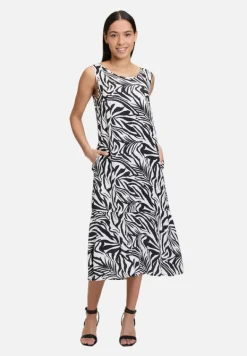 Betty Barclay Kleider|Festliche Mode*Stufenkleid weiter Ausschnitt Schwarz/Weiß