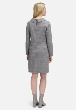 Betty Barclay Kleider*Sweatkleid mit Kragen Grau/Beige