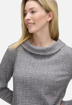 Betty Barclay Kleider*Sweatkleid mit Kragen Grau/Beige