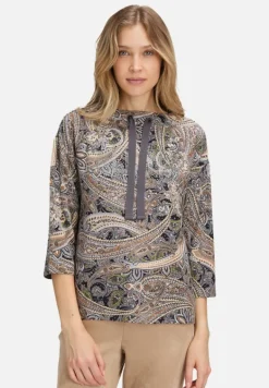 Betty Barclay Sweatshirts*Sweatshirt mit hohem Kragen Grau/Beige