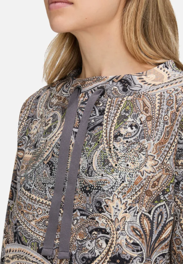 Betty Barclay Sweatshirts*Sweatshirt mit hohem Kragen Grau/Beige