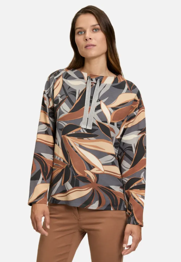 Betty Barclay Sweatshirts*Sweatshirt mit hohem Kragen Grey/Brown