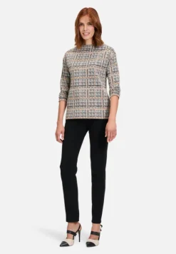 Betty Barclay Sweatshirts*Sweatshirt mit Kragen Grau/Beige
