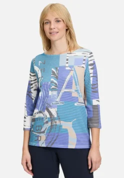 Betty Barclay Sweatshirts*Sweatshirt mit Rippenstruktur Blue/Petrol