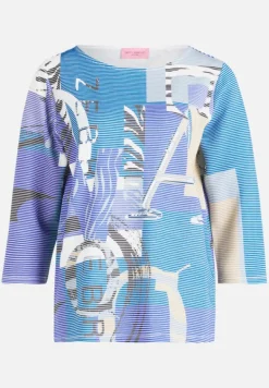 Betty Barclay Sweatshirts*Sweatshirt mit Rippenstruktur Blue/Petrol
