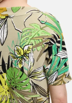 Betty Barclay Sweatshirts*Sweatshirt mit Rippenstruktur Green /Khaki