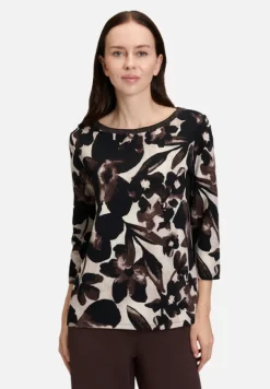 Betty Barclay Shirts*Sweatshirt mit Rippenstruktur Beige/Braun