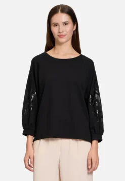 Betty Barclay Sweatshirts*Sweatshirt mit Trompetenärmeln Schwarz