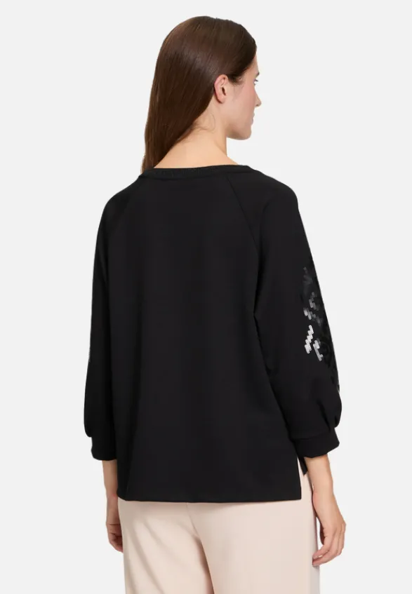 Betty Barclay Sweatshirts*Sweatshirt mit Trompetenärmeln Schwarz