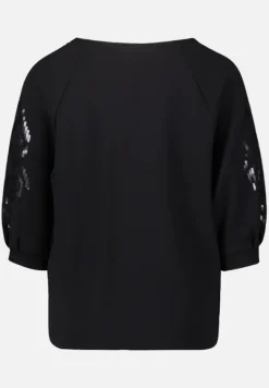 Betty Barclay Sweatshirts*Sweatshirt mit Trompetenärmeln Schwarz