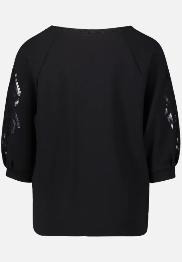 Betty Barclay Sweatshirts*Sweatshirt mit Trompetenärmeln Schwarz