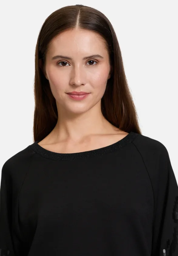 Betty Barclay Sweatshirts*Sweatshirt mit Trompetenärmeln Schwarz