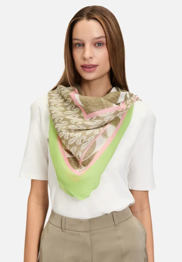 Betty Barclay Accessoires*Tuch mit Aufdruck Khaki/Nature