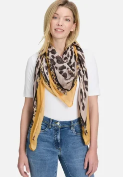 Betty Barclay Accessoires*Tuch mit Aufdruck Taupe/Yellow