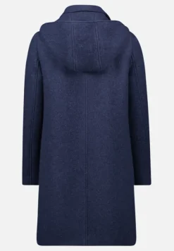 Betty Barclay Mäntel*Wollmantel mit abnehmbarer Kapuze Dark Blue Melange