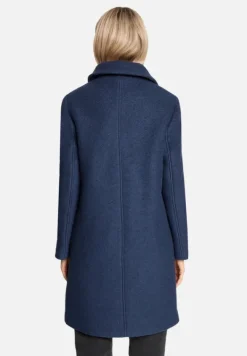 Betty Barclay Mäntel*Wollmantel mit abnehmbarer Kapuze Dark Blue Melange