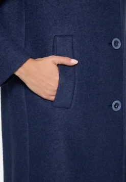 Betty Barclay Mäntel*Wollmantel mit abnehmbarer Kapuze Dark Blue Melange