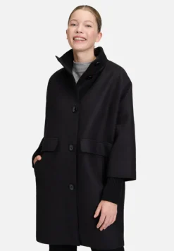 Betty Barclay Mäntel*Wollmantel mit Strickdetails Schwarz