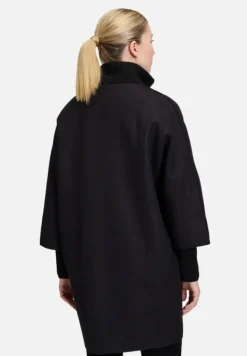 Betty Barclay Mäntel*Wollmantel mit Strickdetails Schwarz