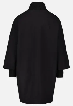Betty Barclay Mäntel*Wollmantel mit Strickdetails Schwarz